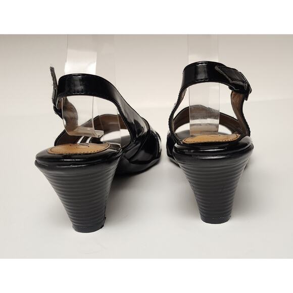 SOFTSPOTS BLACK PEEP-TOE SLINGBACK SANDAL SHOES SIZE US 6 - Picture 12 of 15